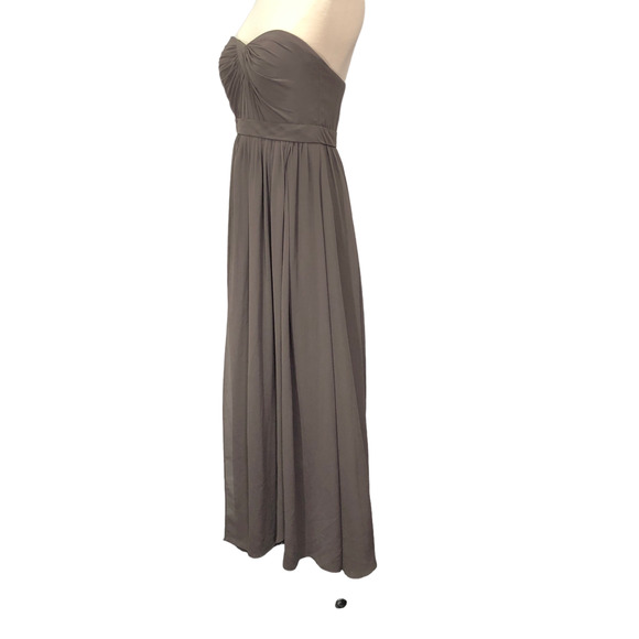 Jenny Yoo Size 2 Bridesmaid Dress Formal Prom Gown Mineral Gray Greenish Organza - Picture 2 of 10